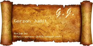 Gerzon Judit névjegykártya